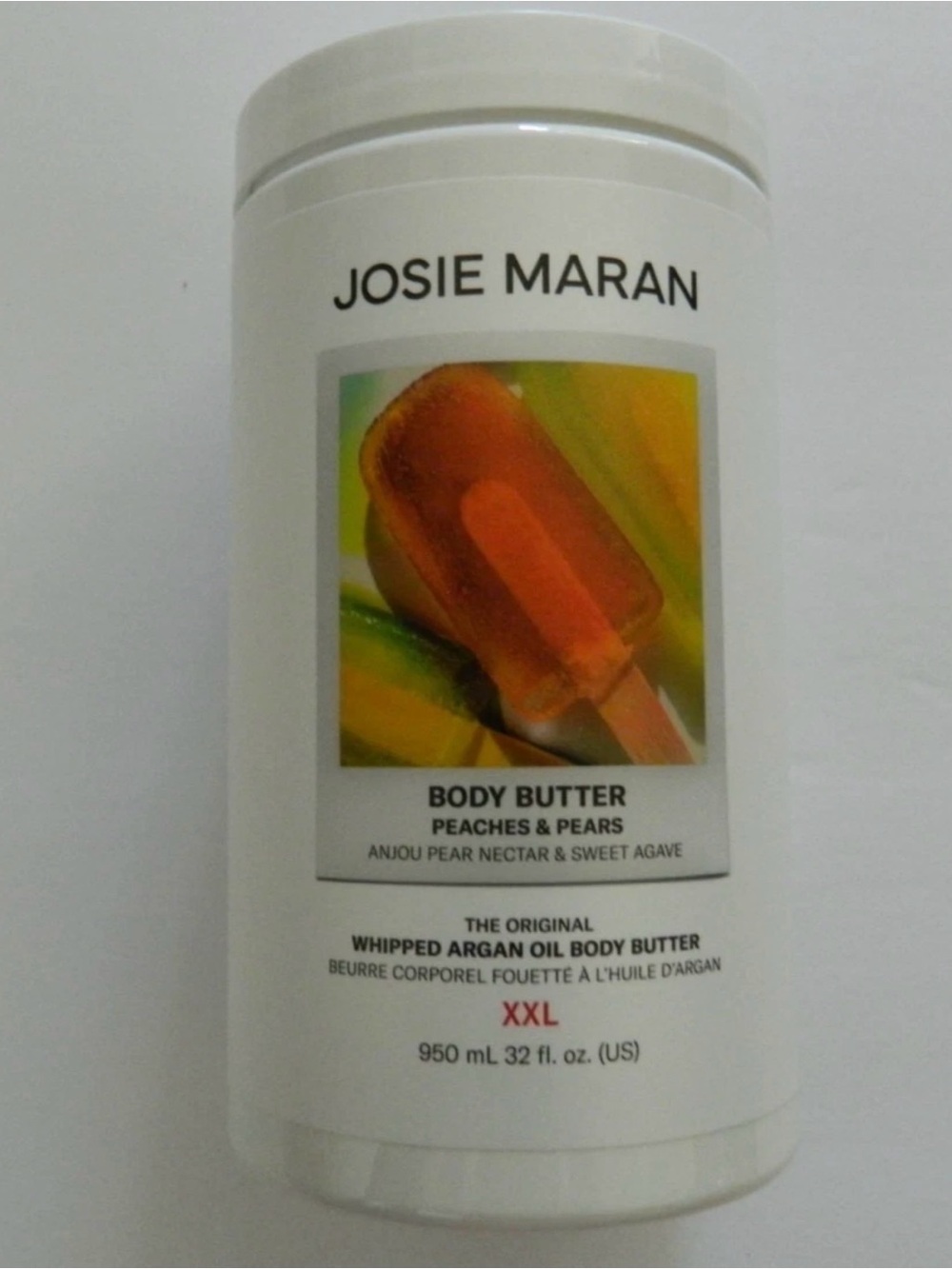 JOSIE MARAN XXL 32 oz Body Butter - Peaches & Pears SEALED